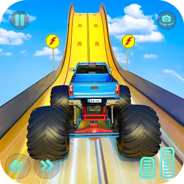 monster truck мега рампа трюки экстремальные