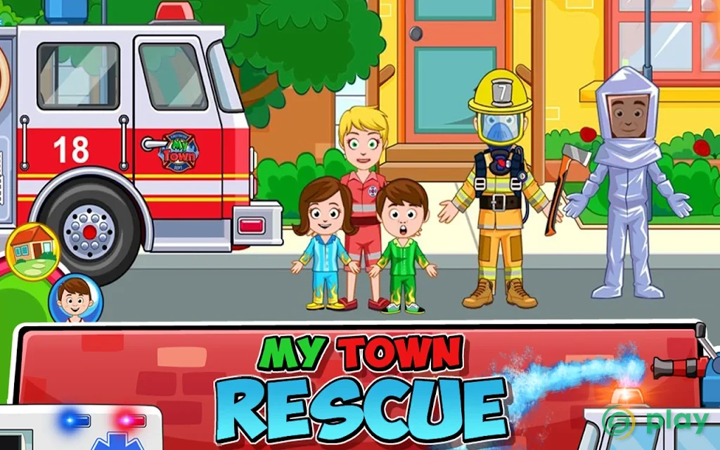 My Town : Fire station Rescue — скриншот 1