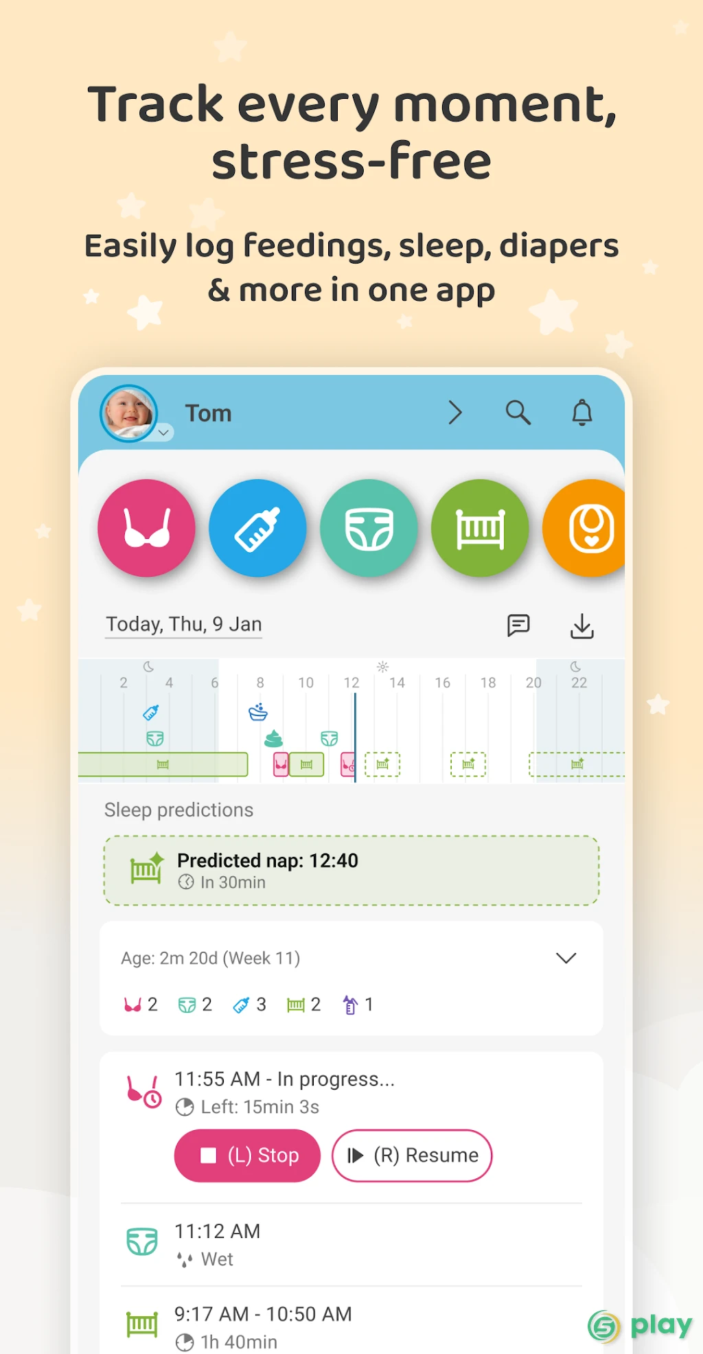 Baby Daybook - Грудное вскармливание и уход — скриншот 2