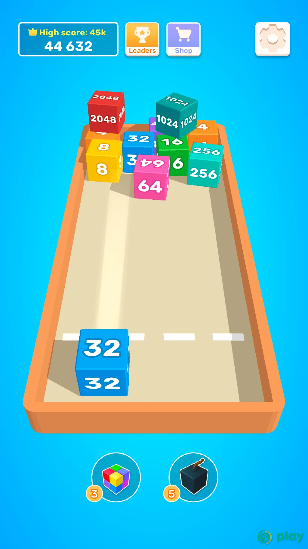 Chain Cube: 2048 3D merge game — скриншот 1