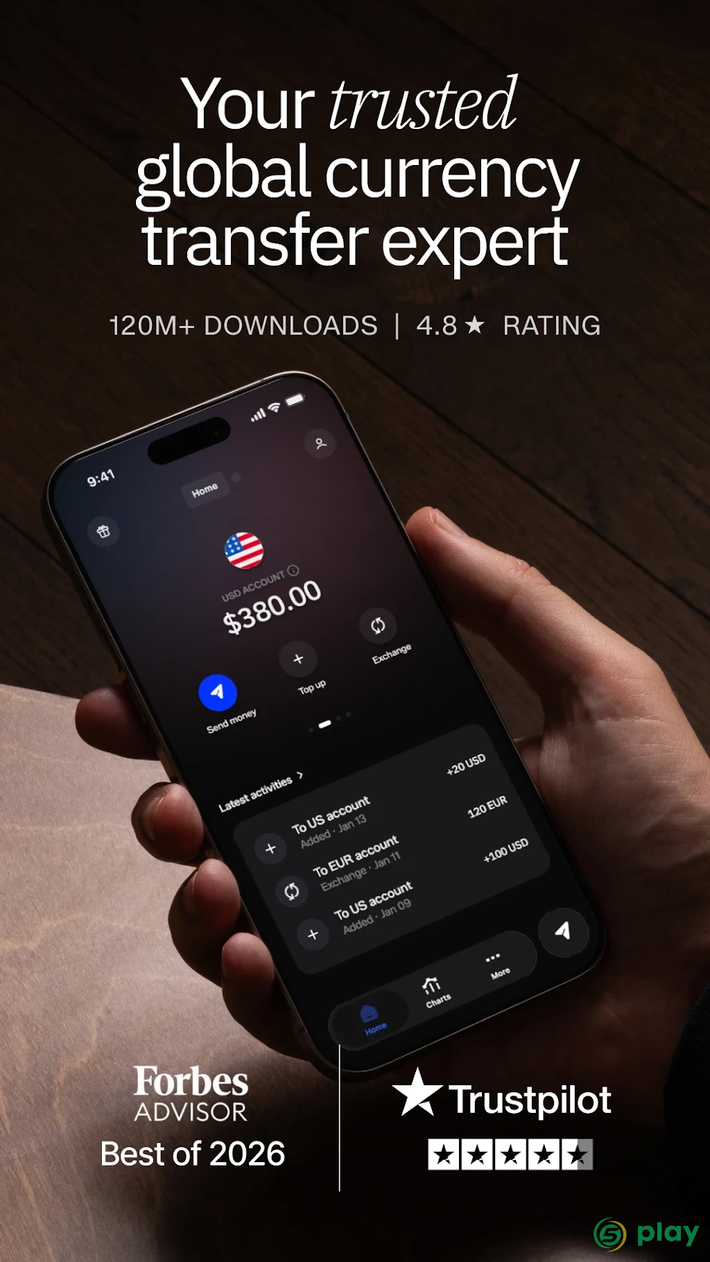 Xe Currency Converter & Money Transfer — скриншот 1