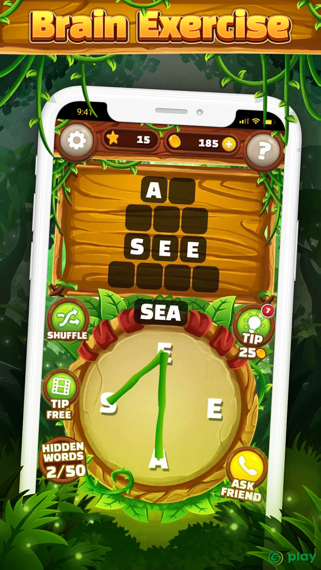 Word Jungle - FREE Word Games Puzzle — скриншот 2