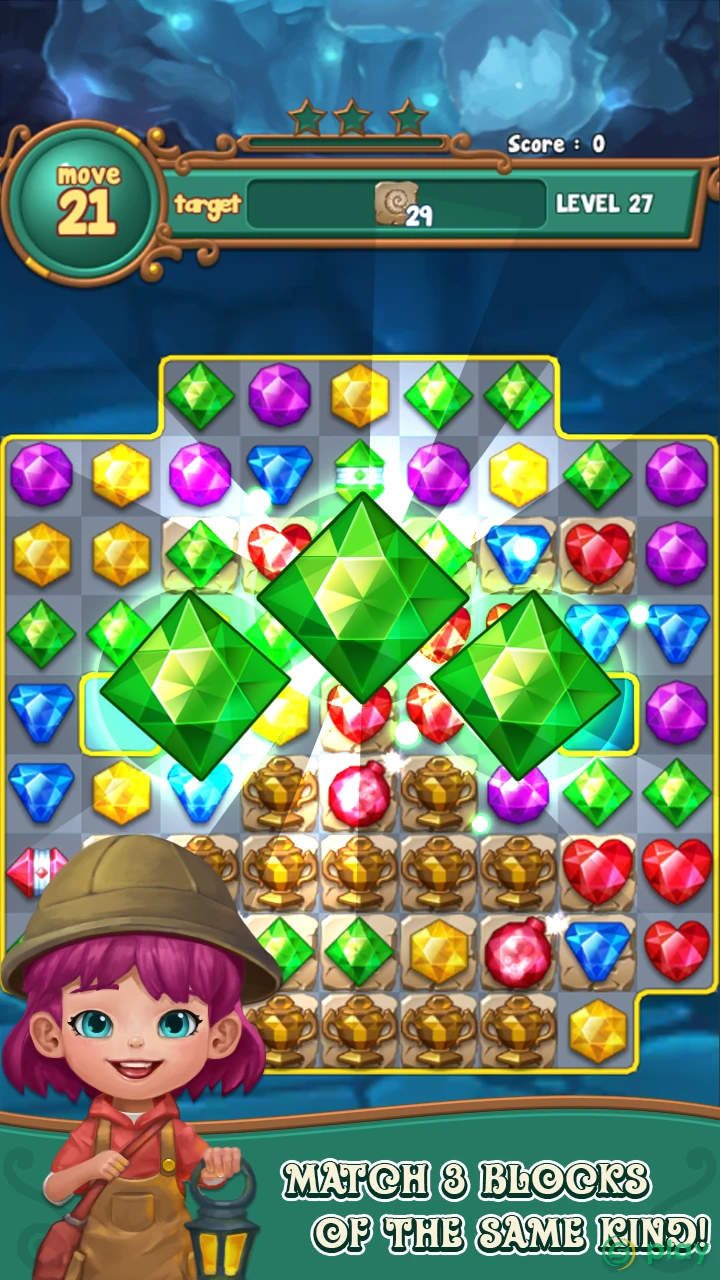 Jewels fantasy: match 3 puzzle — скриншот 1
