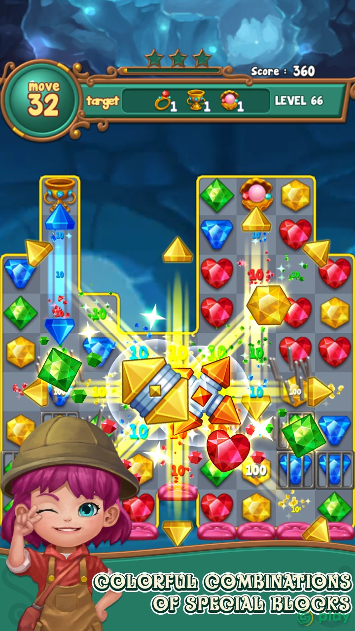 Jewels fantasy: match 3 puzzle — скриншот 2