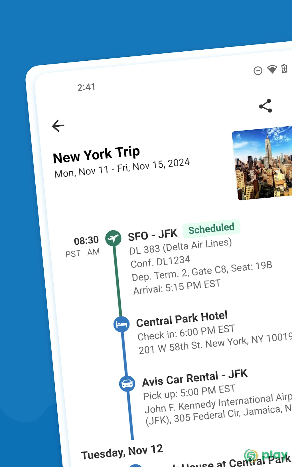 TripIt: Travel Organizer — скриншот 1