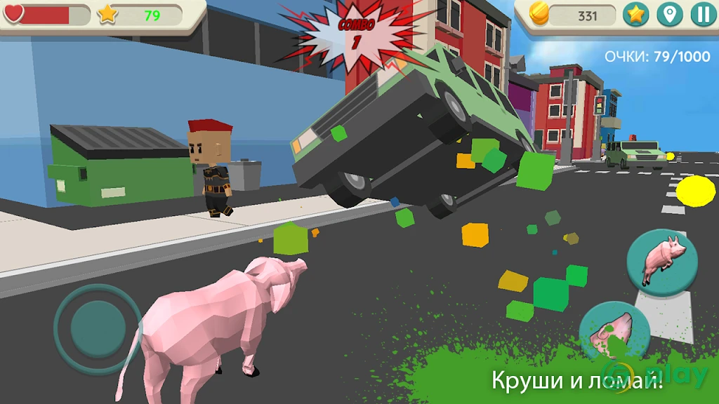 Crazy Pig Simulator — скриншот 1
