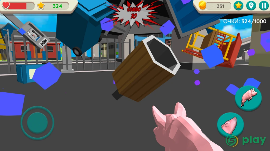 Crazy Pig Simulator — скриншот 3