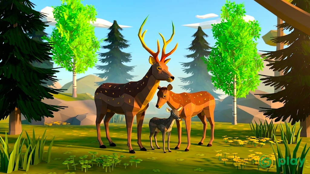 Симулятор Оленя 3Д Игра Семья Животных — скриншот 4