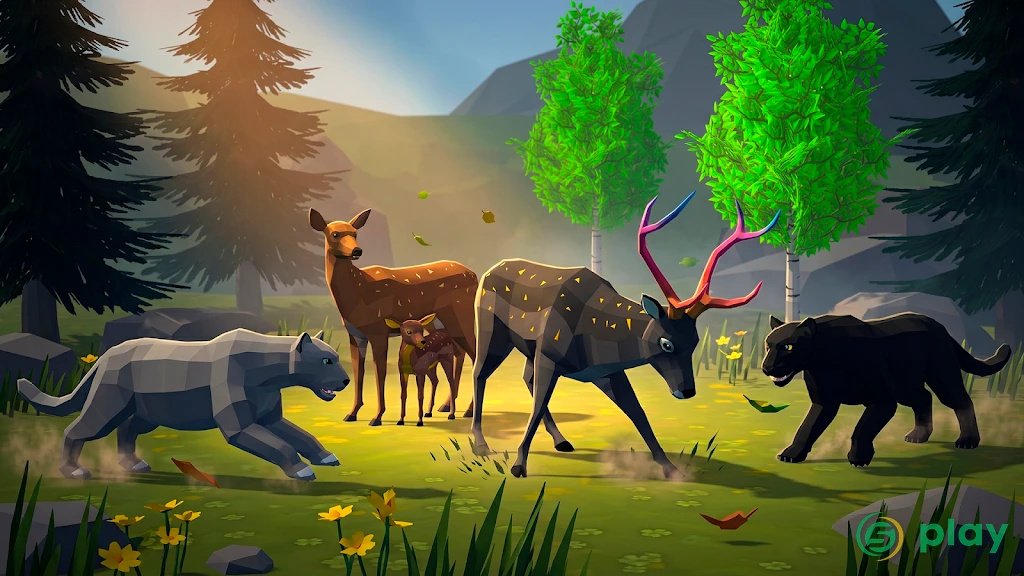 Симулятор Оленя 3Д Игра Семья Животных — скриншот 5