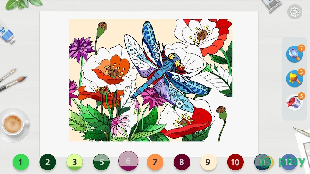 Anime Paint - Color By Number — скриншот 3
