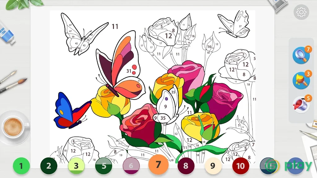 Anime Paint - Color By Number — скриншот 4