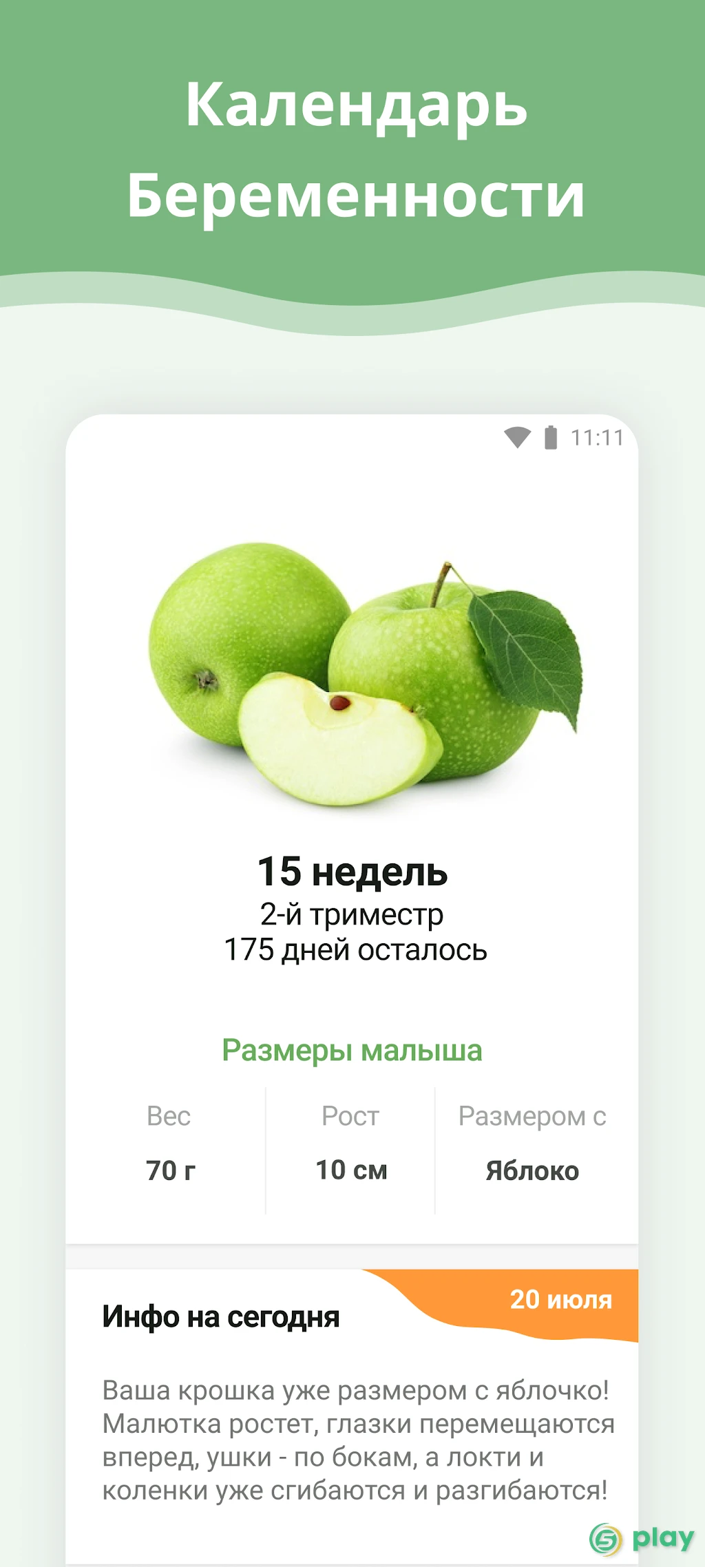 Календарь беременности — скриншот 1