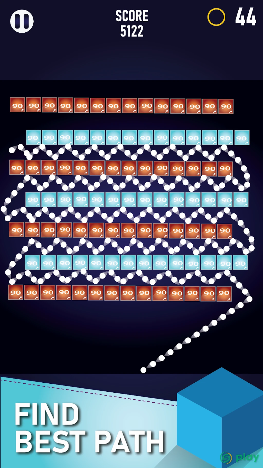 Bricks Breaker Infinity - классическая игра — скриншот 3