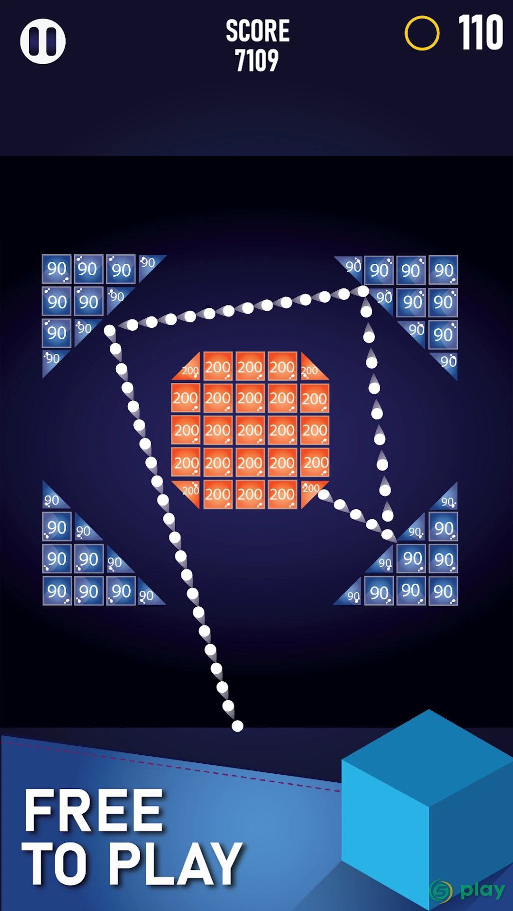 Bricks Breaker Infinity - классическая игра — скриншот 5