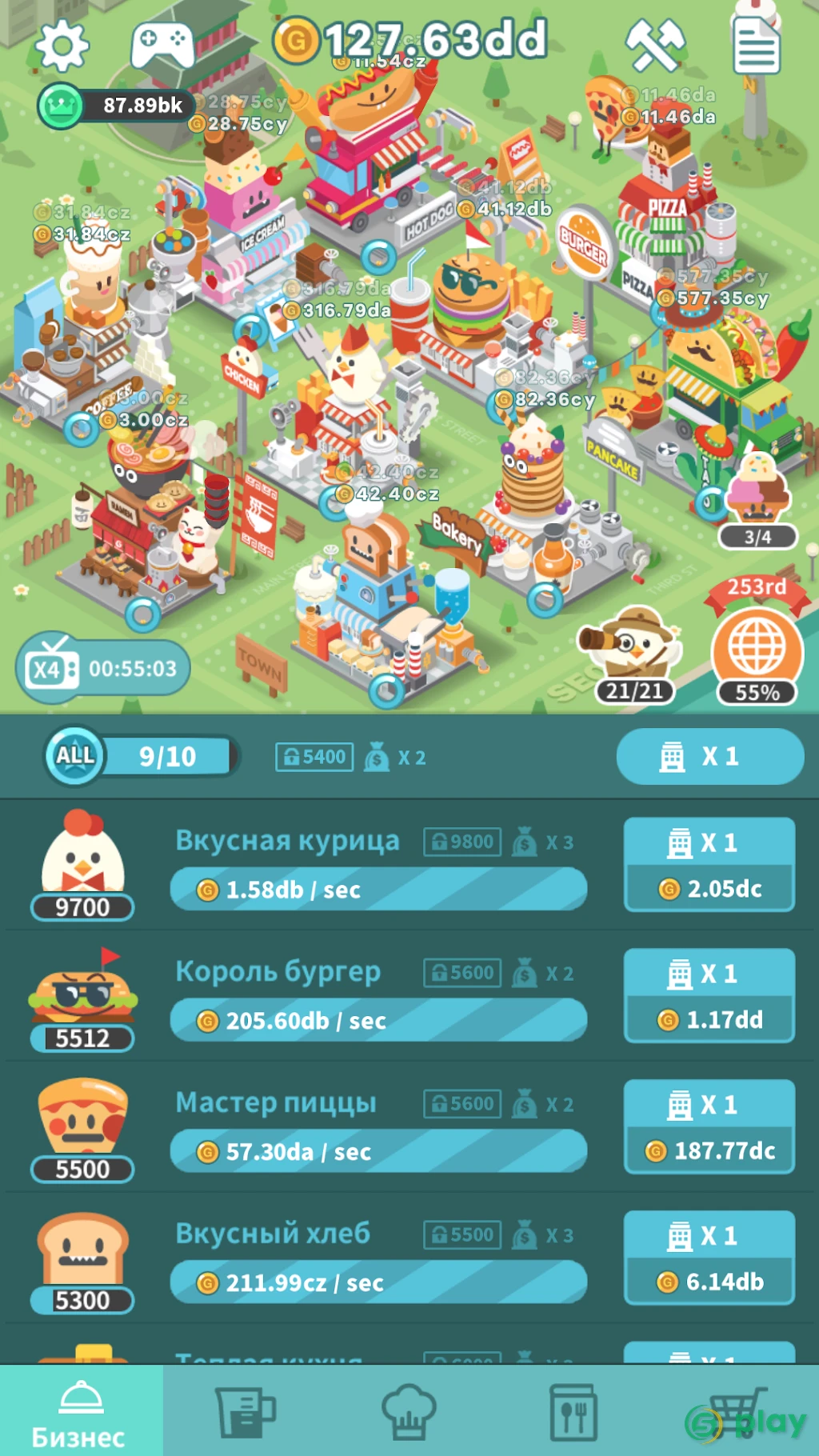 Foodpia Tycoon — скриншот 1