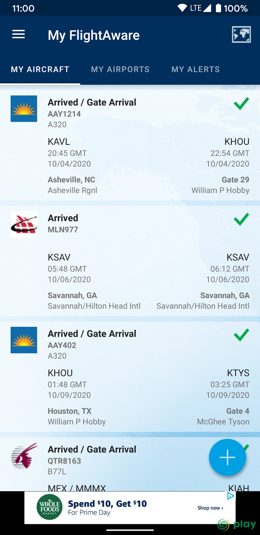 FlightAware Отслеж. полетов — скриншот 2
