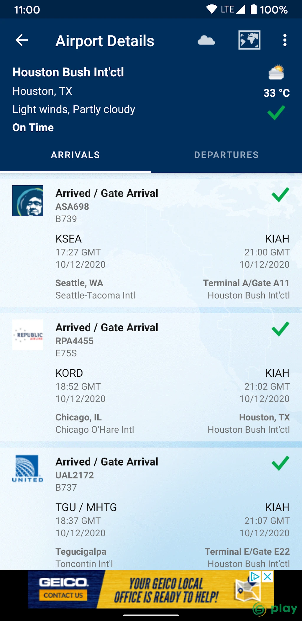 FlightAware Отслеж. полетов — скриншот 5