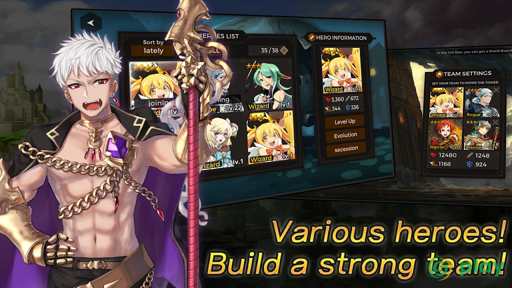 Secret Tower VIP (Super fast growing idle RPG) — скриншот 4