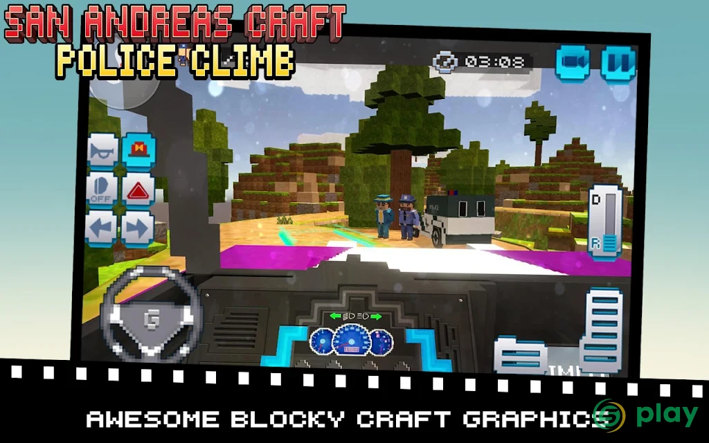 San Andreas Craft Police Climb — скриншот 2