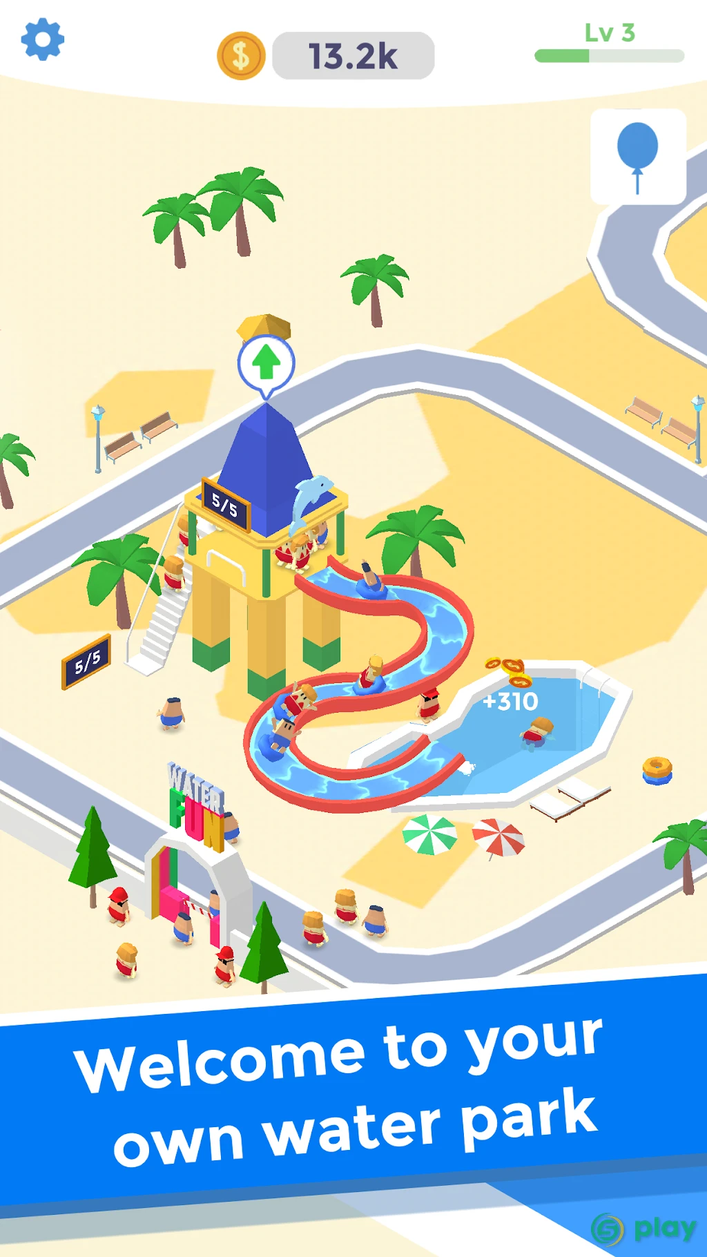 Idle Aqua Park — скриншот 1