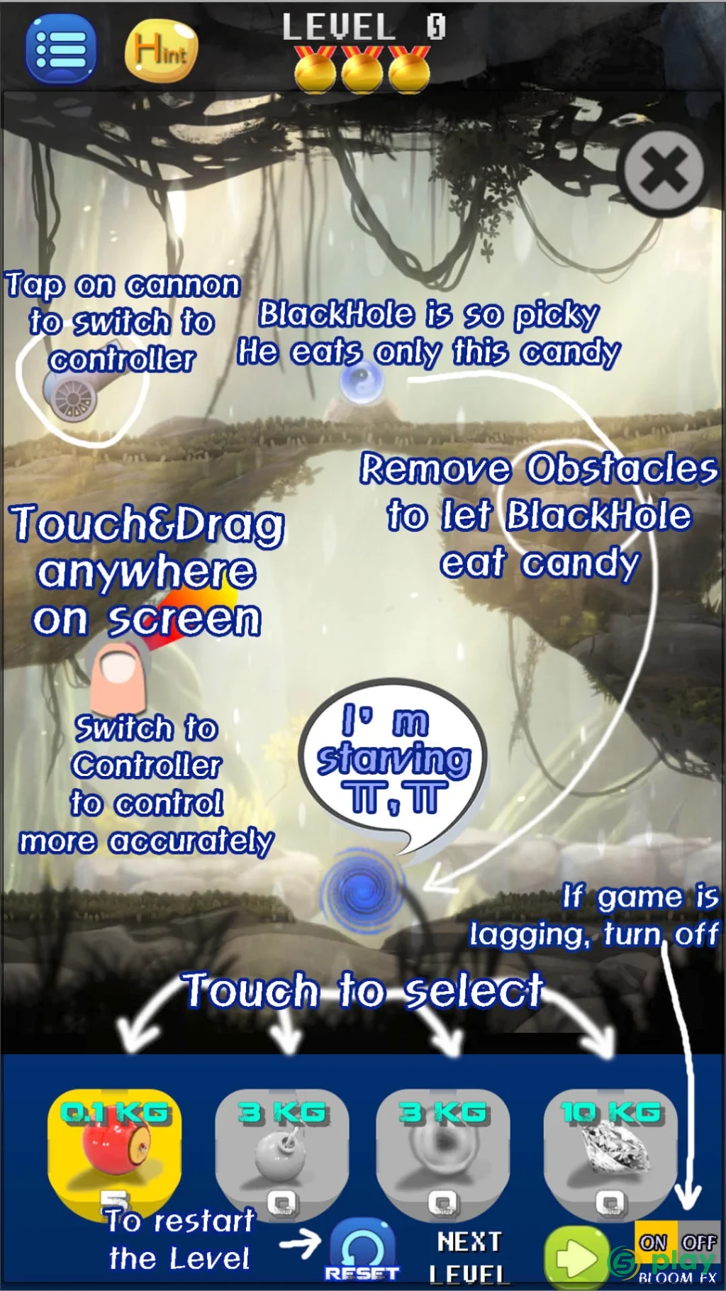 Brain puzzle: Hungry Black Hole physics drop logic — скриншот 1