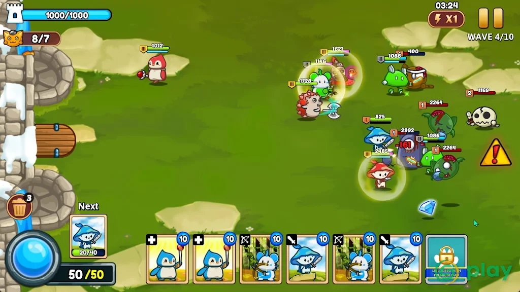 Meowar - PvP Cat Merge Defense TD — скриншот 3
