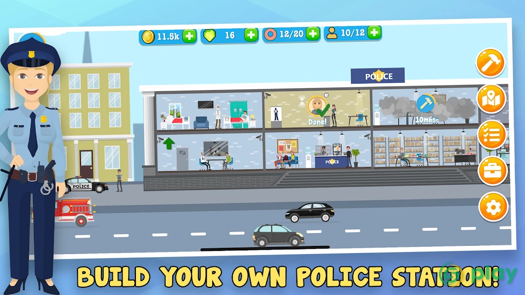 Police Inc: Idle police station tycoon game — скриншот 1