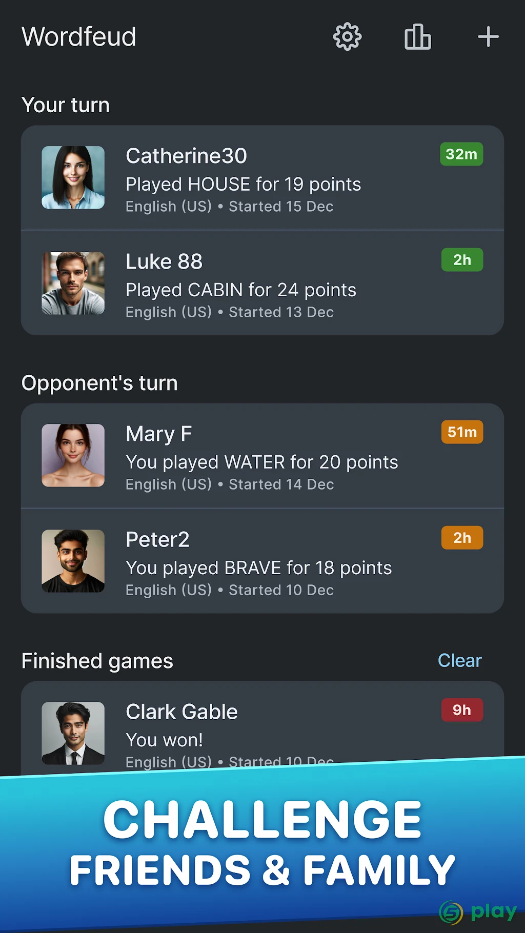 Wordfeud — скриншот 2