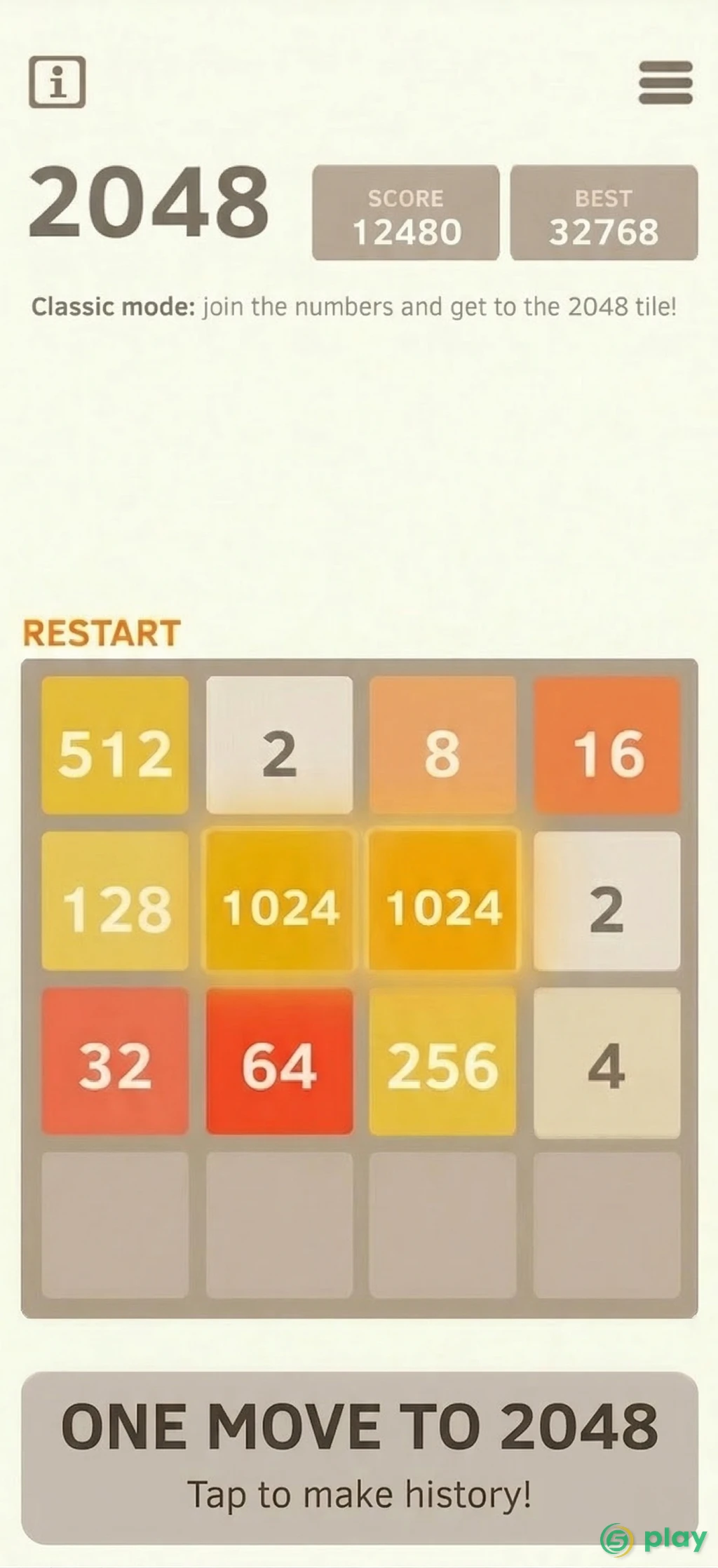 2048 Number Puzzle game — скриншот 3