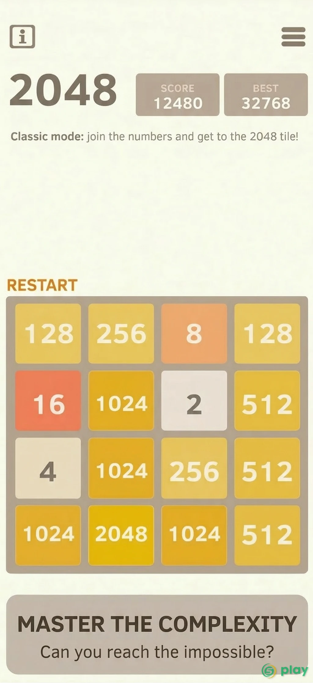 2048 Number Puzzle game — скриншот 4