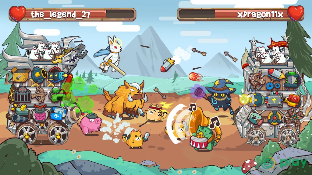 Cat'n'Robot: Idle Defense - Cute Castle TD Game — скриншот 3