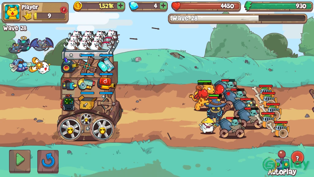 Cat'n'Robot: Idle Defense - Cute Castle TD Game — скриншот 5