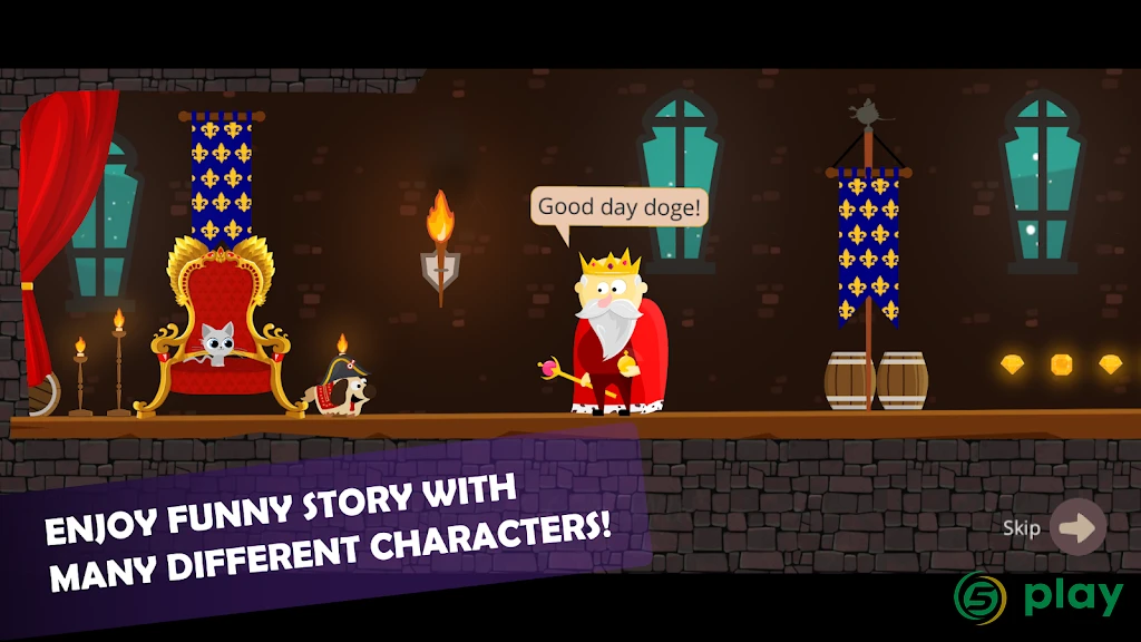 Doge and the Lost Kitten - 2D Platform Game — скриншот 2
