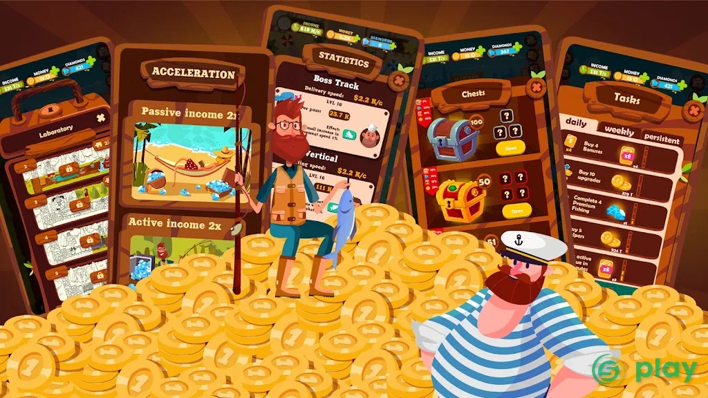 Idle Fisher Tycoon - рыбалка, рыбак, магнат — скриншот 6