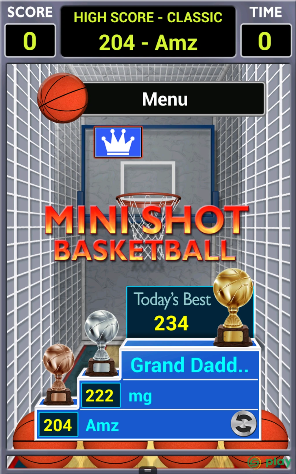 Mini Shot Basketball — скриншот 1