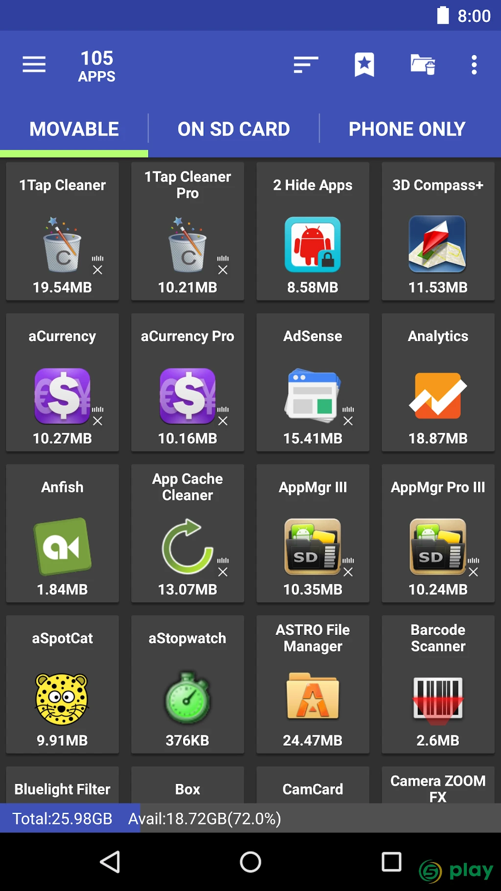 AppMgr Pro III (App 2 SD) — скриншот 6