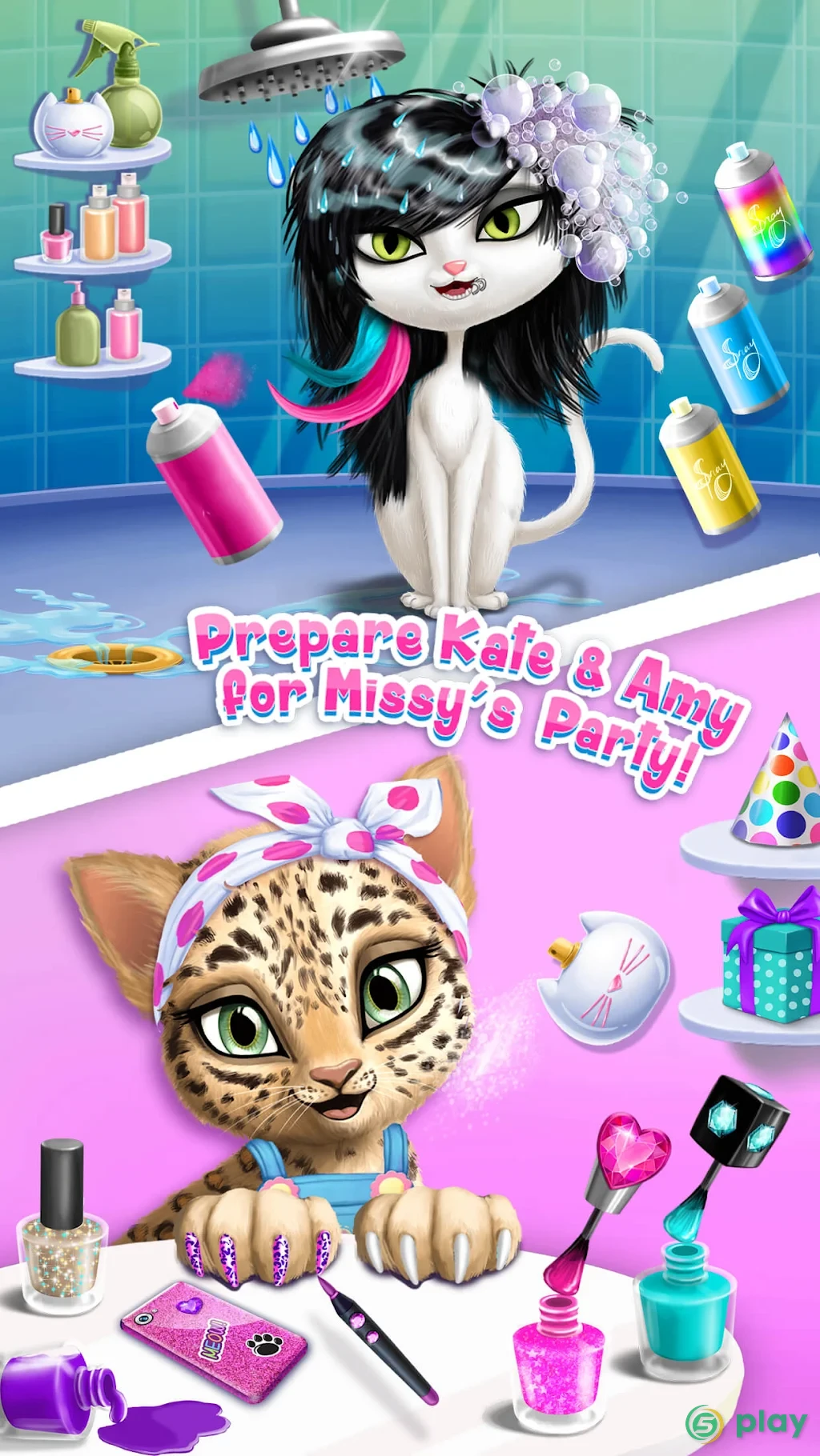 Cat Hair Salon Birthday Party - Virtual Kitty Care — скриншот 2
