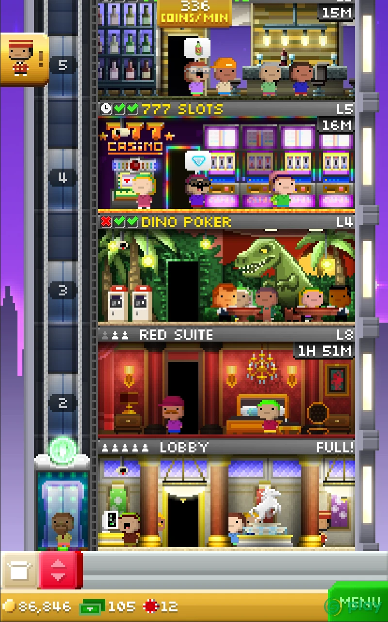 Tiny Tower Vegas — скриншот 1