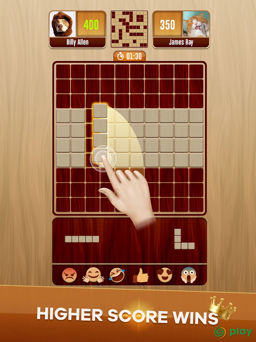 Woody Battle: Online Multiplayer Block Puzzle — скриншот 9