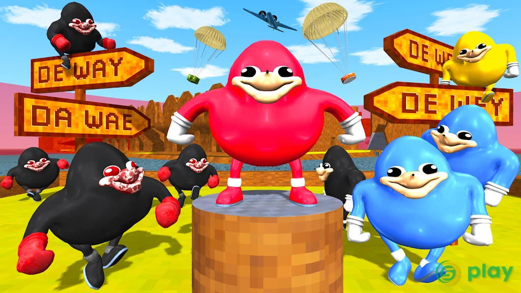 Ugandan Chungus and Knuckles Battle Royale Online — скриншот 3