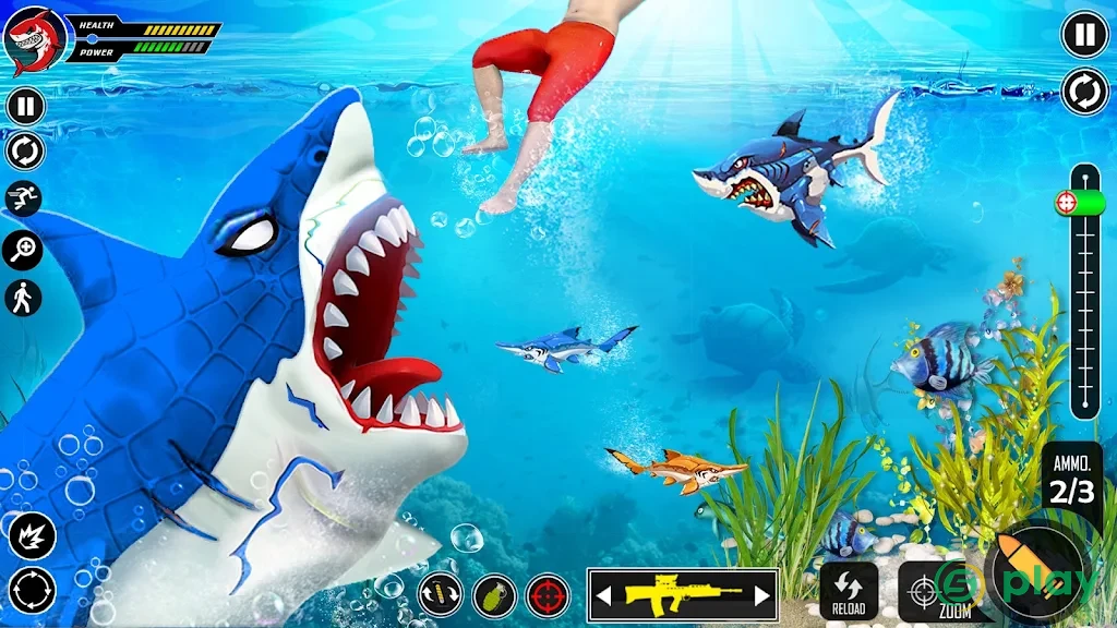 Whale Shark Attack FPS Sniper Shooter — скриншот 1