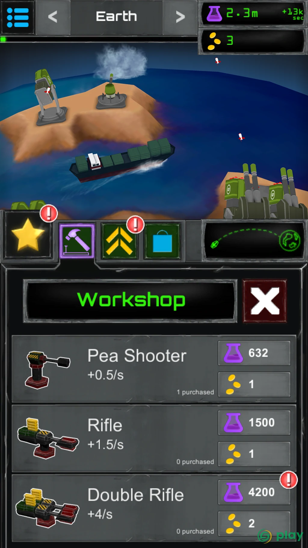 Turret Fusion Idle Clicker — скриншот 2