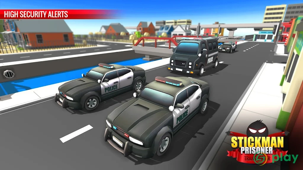 US Police Stickman Criminal Plane Transporter Game — скриншот 6