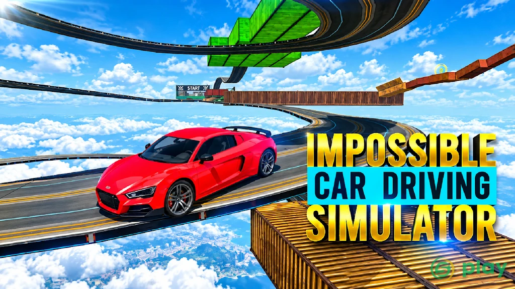 Impossible Car Driving Simulator — скриншот 1