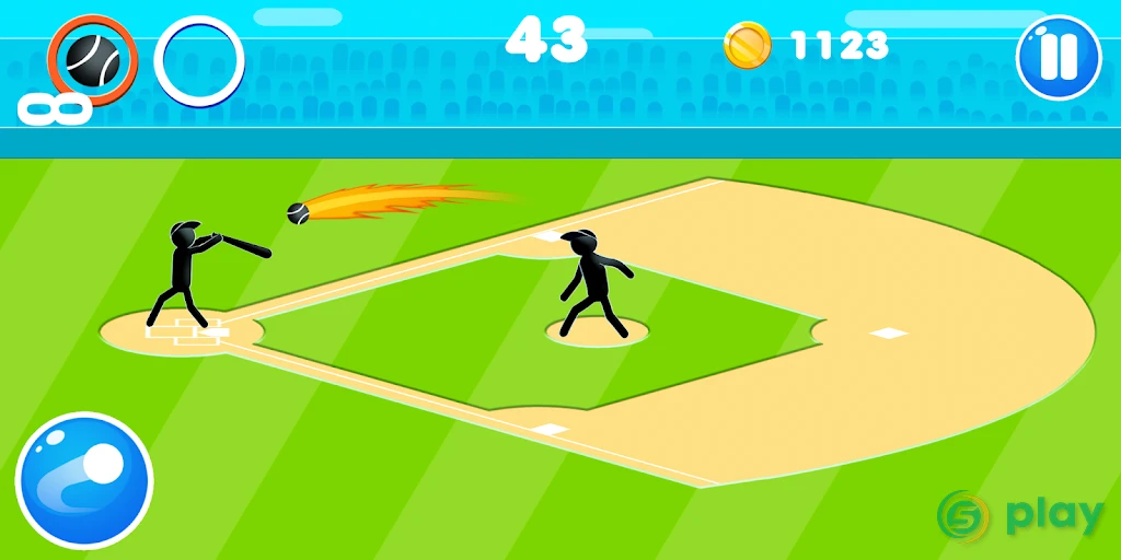 Stickman Baseball — скриншот 1
