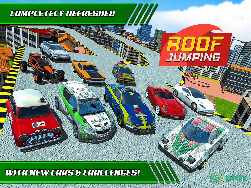 Roof Jumping Car Parking Games — скриншот 11