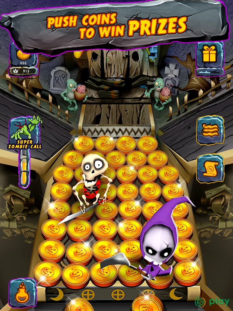 Zombie Ghosts Coin Party Dozer — скриншот 8
