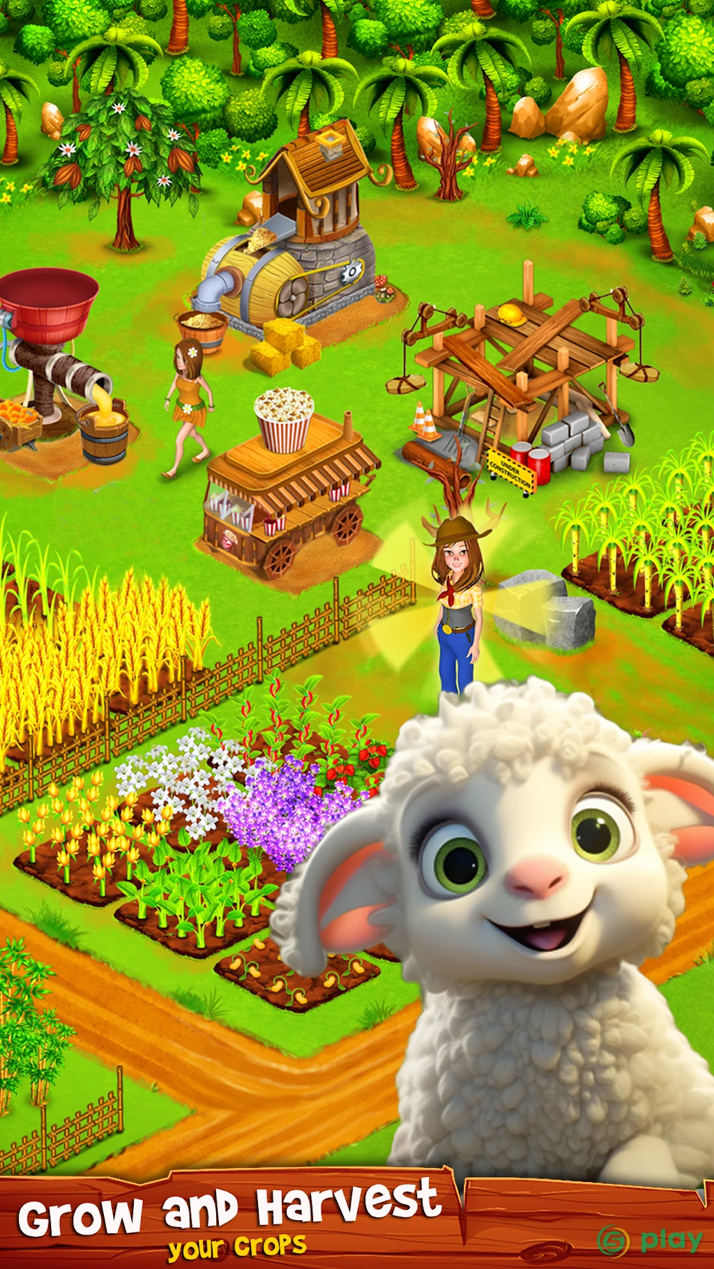 Paradise Hay Farm Island - Offline Game — скриншот 1