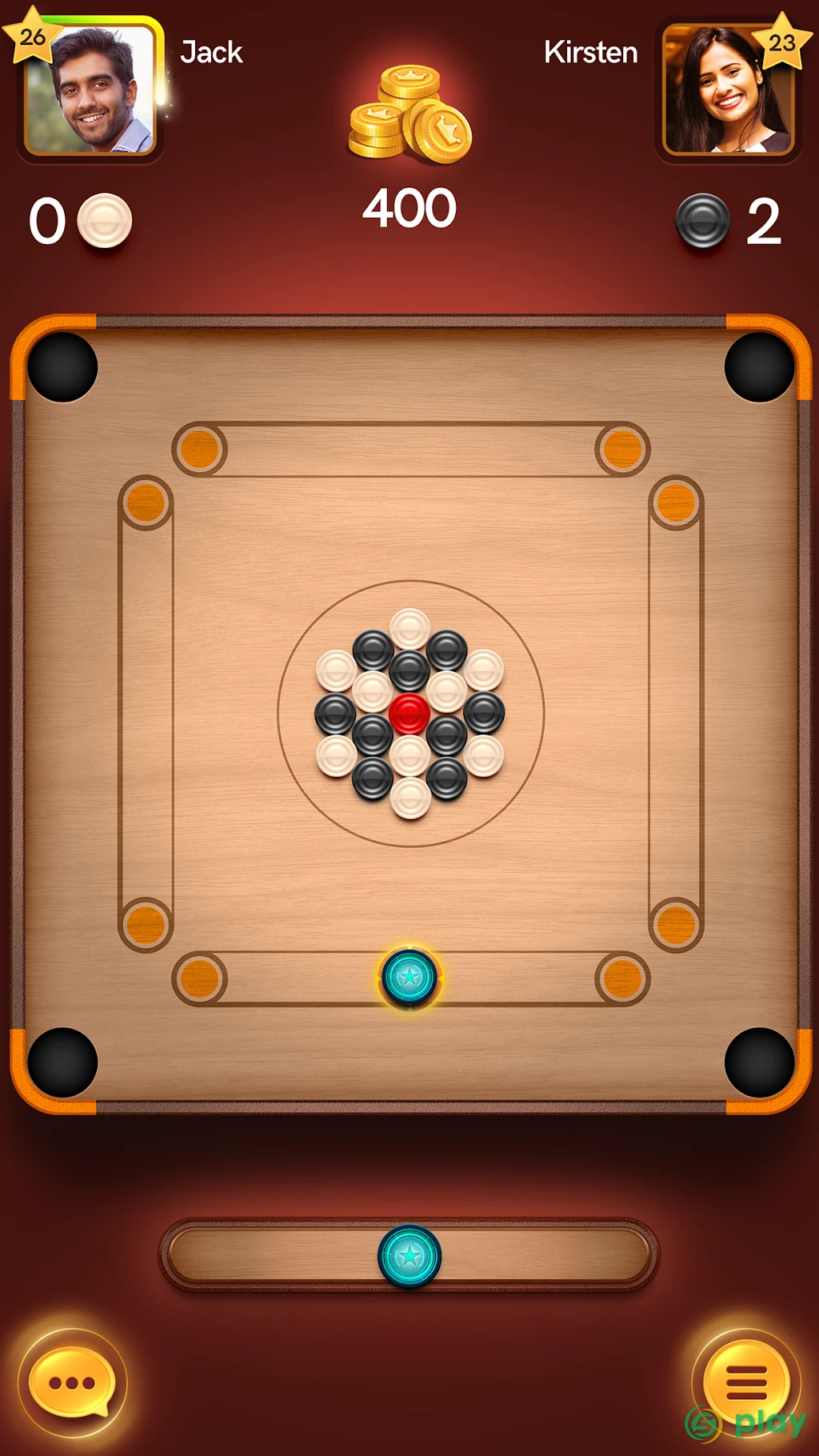 Disc Pool Carrom — скриншот 1
