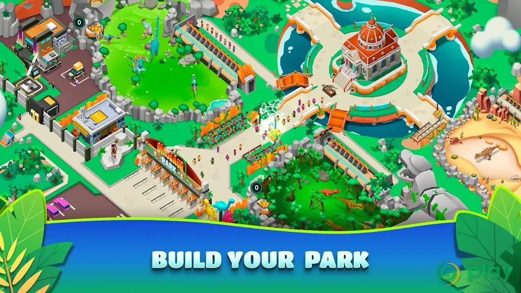 Idle Dinosaur Park Tycoon — скриншот 1